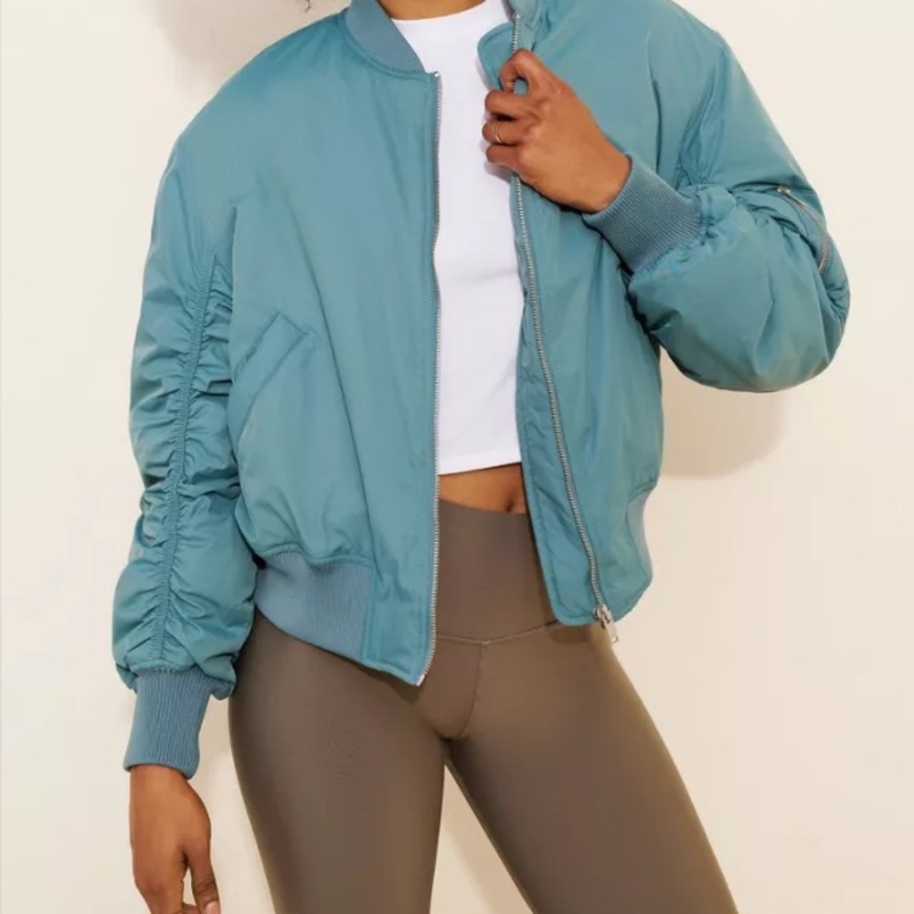 BDG Charlie Barrel Sleeve Bomber Jacket